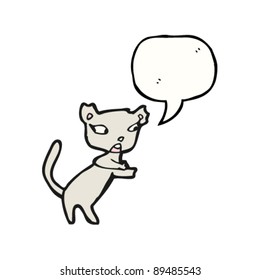 pretty cat with speech bubble