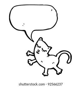 pretty cat with speech bubble