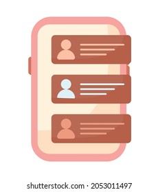 pretty cellphone with text balloons