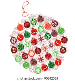 Bastante bola de Navidad hecha de los pequeños