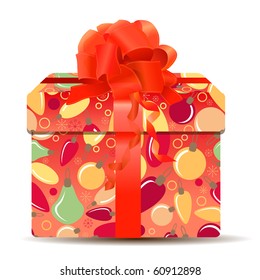 Schöne Weihnachtsgeschenkbox mit Bogen
