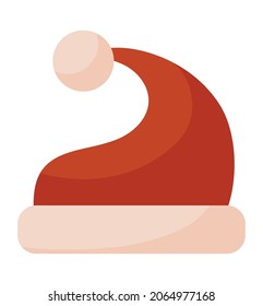 pretty christmas hat over white