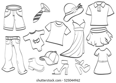 pretty clothes, evening wear, coat heels, bag and accessories isolated