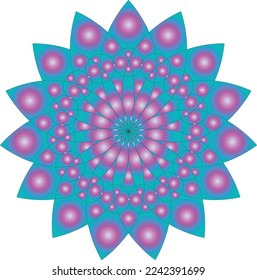 Pretty Colorful Floral Vector Shape