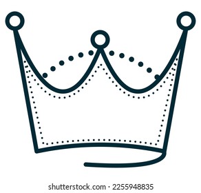 diseño de una bonita corona sobre blanco