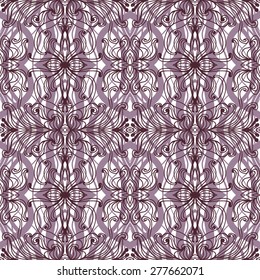 pretty curly abstract hand drawn seamless pattern