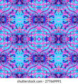 pretty curly abstract hand drawn seamless pattern