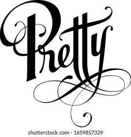 Pretty Custom Calligraphy Text Stock Vector (Royalty Free) 1659857329