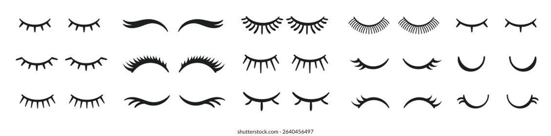 pretty cute beauty mascara face makeup closed eyes girl with shiny beautiful black eyelashes