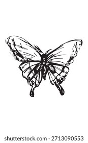 Uma borboleta muito bonito bom e adequado para tatuagem de design