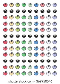 pretty cute printable stickers applesapple plannersscrapbookingjournalingnotebooksworkschooleditable stock vector royalty free 369950546 shutterstock