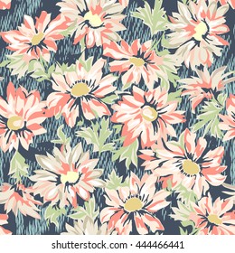 pretty daisy print ~ seamless background