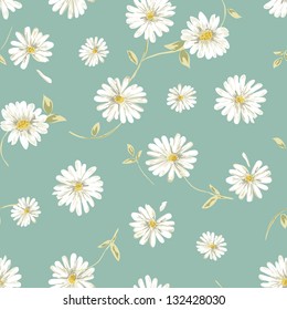 pretty daisy seamless background