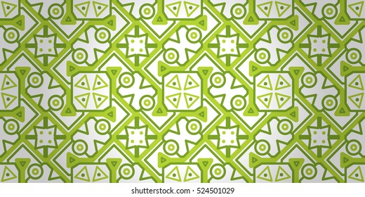 Pretty decorative seamless pattern background in aboriginal style. Complicated mosaic repeatable backdrop. Colored, symmetrical design for wallpaper, fabric, ads or other purpose. Classic tracery.