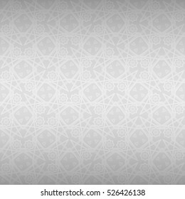 Pretty decorative seamless pattern background in liner style. Contemporary tracery. Knotty medley repeatable backdrop. Shining, symmetrical design for packing-paper, web, game or other purpose.