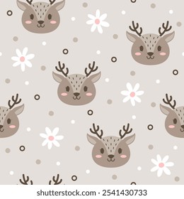 Pretty Deer Vector Pattern Fashion Designs