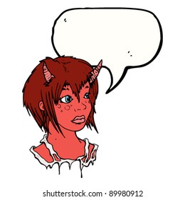 pretty devil girl cartoon
