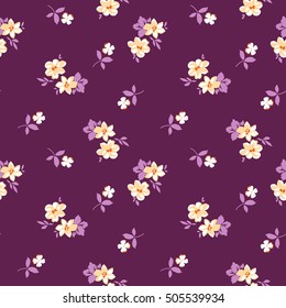 Pretty Ditsy Flower Print ~ Seamless Background