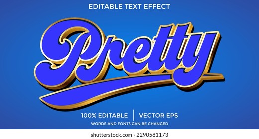 Pretty Editable blue and gold text effect