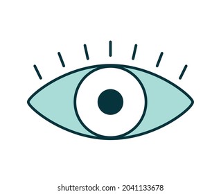 pretty eyeball design over white