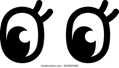 Pretty eyes isolated vector illustration.