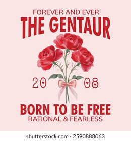 Pretty Fabulous Slogan with flower illustration For t-shirt prints and other uses. T-Shirt graphic Artwork with vintage roses. Vector illustration design for fashion graphics, t shirts, prints, poster