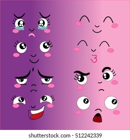 Pretty Face Clipart Stock Vector (Royalty Free) 512242339