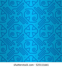 Pretty fancy seamless pattern background in labyrinth style. Smooth mosaic repeatable backdrop. Colored, symmetrical design for banner, wallpaper, fabric or other purpose. Modern texture.