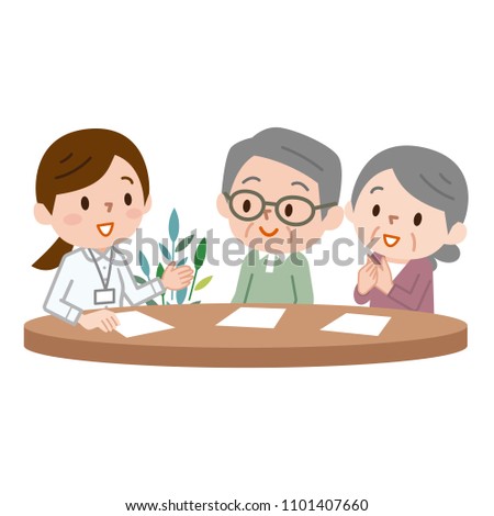 Pretty female manager explaining insurance policy terms to senior married couple