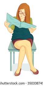 Pretty female working as a receptionist in a company