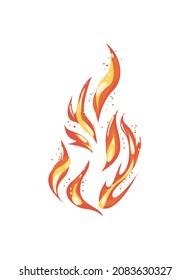 pretty fire design over white