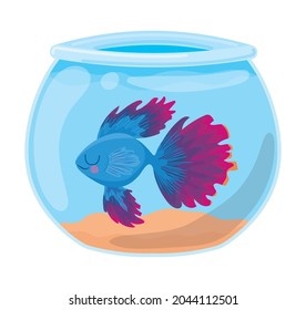 pretty fish design over white