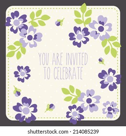 Pretty Floral Invitation