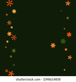 Pretty Floral Pattern with Simple Small Flowers for Greeting Card or Poster. Naive Daisy Flowers in Primitive Style. Vector Background for Spring or Summer Design.
