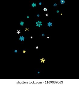 Pretty Floral Pattern with Simple Small Flowers for Greeting Card or Poster. Naive Daisy Flowers in Primitive Style. Vector Background for Spring or Summer Design.

