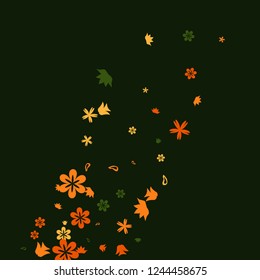 Pretty Floral Pattern with Simple Small Flowers for Greeting Card or Poster. Naive Daisy Flowers in Primitive Style. Vector Background for Spring or Summer Design.
