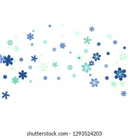 Pretty Floral Pattern with Simple Small Flowers for Greeting Card or Poster. Naive Daisy Flowers in Primitive Style. Vector Background for Spring or Summer Design.
