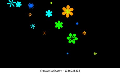 Pretty Floral Pattern with Simple Small Flowers for Greeting Card or Poster. Naive Daisy Flowers in Primitive Style. Vector Background for Spring or Summer Design.

