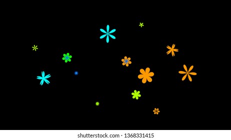 Pretty Floral Pattern with Simple Small Flowers for Greeting Card or Poster. Naive Daisy Flowers in Primitive Style. Vector Background for Spring or Summer Design.
