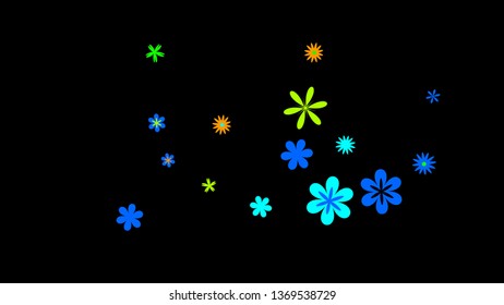 Pretty Floral Pattern with Simple Small Flowers for Greeting Card or Poster. Naive Daisy Flowers in Primitive Style. Vector Background for Spring or Summer Design.
