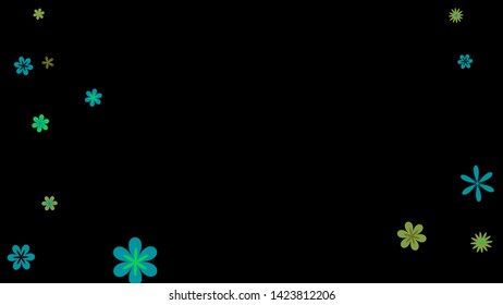 Pretty Floral Pattern with Simple Small Flowers for Greeting Card or Poster. Naive Daisy Flowers in Primitive Style. Vector Background for Spring or Summer Design.

