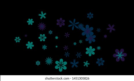 Pretty Floral Pattern with Simple Small Flowers for Greeting Card or Poster. Naive Daisy Flowers in Primitive Style. Vector Background for Spring or Summer Design.
