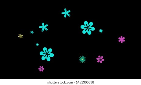 Pretty Floral Pattern with Simple Small Flowers for Greeting Card or Poster. Naive Daisy Flowers in Primitive Style. Vector Background for Spring or Summer Design.
