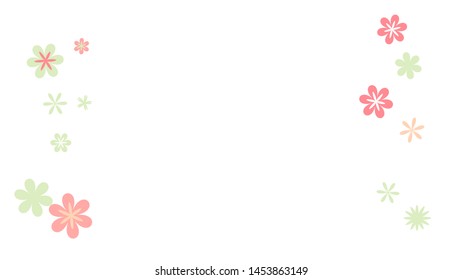 Pretty Floral Pattern with Simple Small Flowers for Greeting Card or Poster. Naive Daisy Flowers in Primitive Style. Vector Background for Spring or Summer Design.
