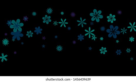 Pretty Floral Pattern with Simple Small Flowers for Greeting Card or Poster. Naive Daisy Flowers in Primitive Style. Vector Background for Spring or Summer Design.
