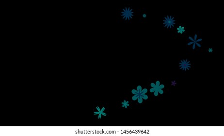 Pretty Floral Pattern with Simple Small Flowers for Greeting Card or Poster. Naive Daisy Flowers in Primitive Style. Vector Background for Spring or Summer Design.
