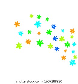 Pretty Floral Pattern with Simple Small Flowers for Greeting Card or Poster. Naive Daisy Flowers in Primitive Style. Vector Background for Spring or Summer Design.
