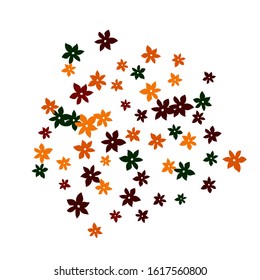 Pretty Floral Pattern with Simple Small Flowers for Greeting Card or Poster. Naive Daisy Flowers in Primitive Style. Vector Background for Spring or Summer Design.
