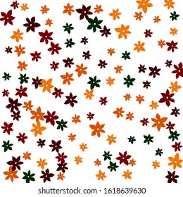 Pretty Floral Pattern with Simple Small Flowers for Greeting Card or Poster. Naive Daisy Flowers in Primitive Style. Vector Background for Spring or Summer Design.
