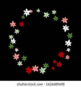 Pretty Floral Pattern with Simple Small Flowers for Greeting Card or Poster. Naive Daisy Flowers in Primitive Style. Vector Background for Spring or Summer Design.
